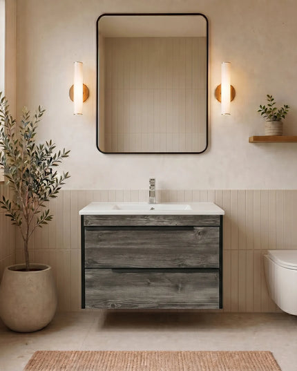 Mobilier baie suspendat  Neo Loft, Oak moras