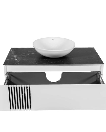 Mobilier de baie suspendat Manhattan (Zero), Alb