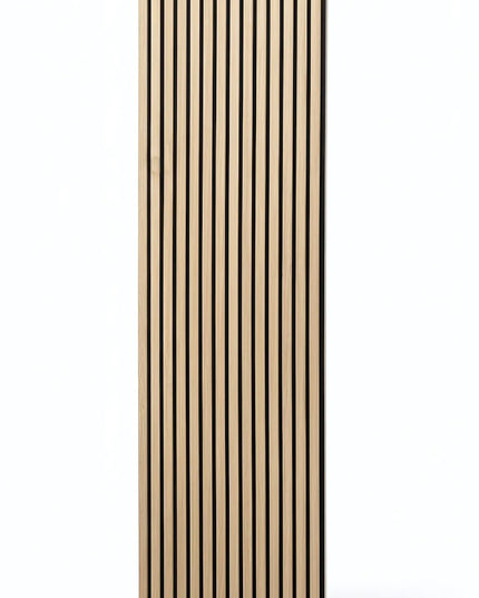 Panou riflaj decorativ Oak Line 001 – stejar deschis cu fundal negru