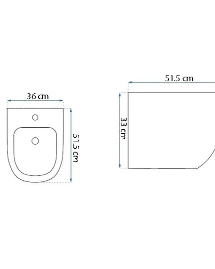Bideu Suspendat Ceramic Ocean Plus