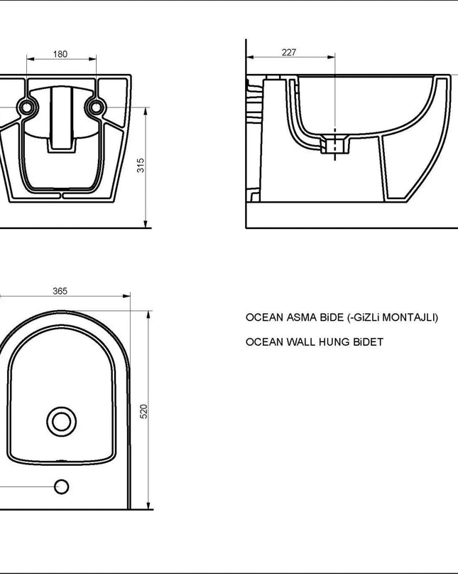 Bideu suspendat Ocean Plus