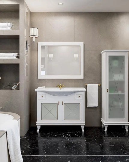 Oglindă Beatrice Alb+Auriu