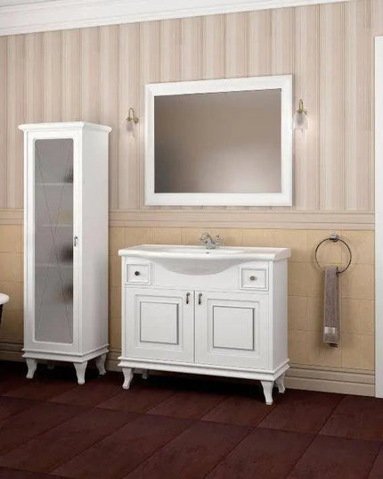 Oglindă Beatrice  Alb+Crom