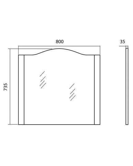 Oglindă Classic, Alb