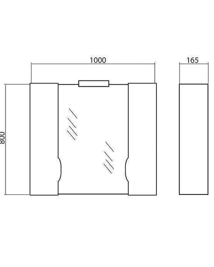 Oglindă cu dulăpior Rodors, Alb