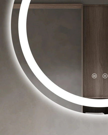 Oglindă Baie LED rotundă 70 cm cu funcție Dezaburire , J105