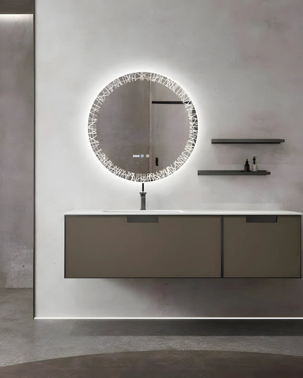 Oglindă Baie LED 70x70 cm cu functie Dezaburire J176