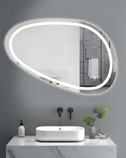 Oglinda Baie LED 80x45cm 3 Functii Touch Dezaburire J118