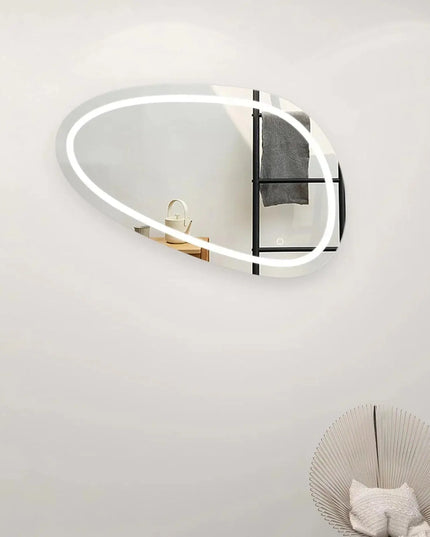 Oglinda LED Asimetrica 80x45cm Functie Dezaburire si Touch J18