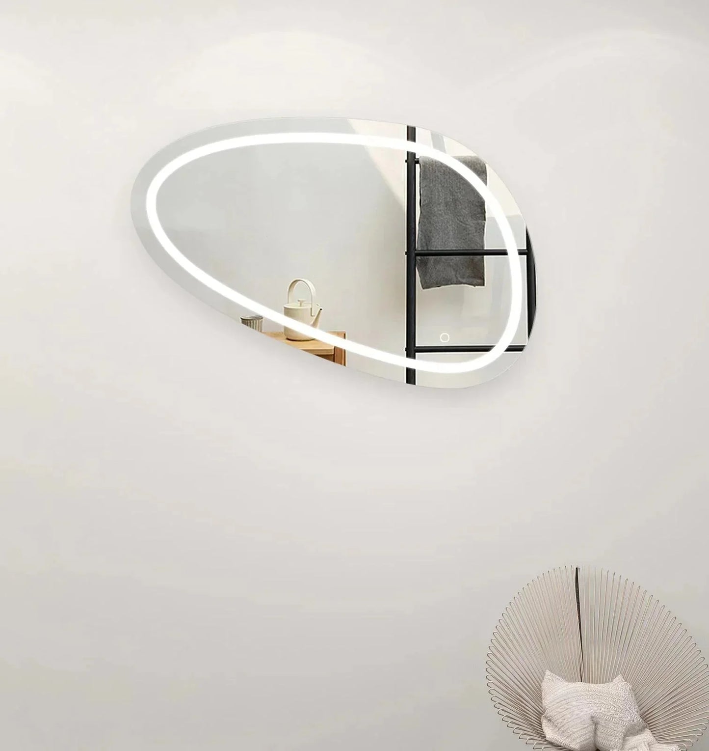 Oglinda Baie LED 80x45cm 3 Functii Touch Dezaburire J118