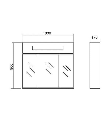 Oglindă Paris cu dulăpior