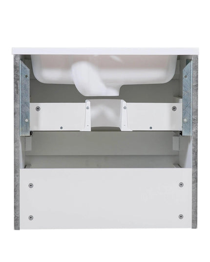 Mobilier de baie suspendat Accent gri