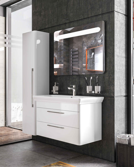 Mobilier de baie suspendat Paola, Alb