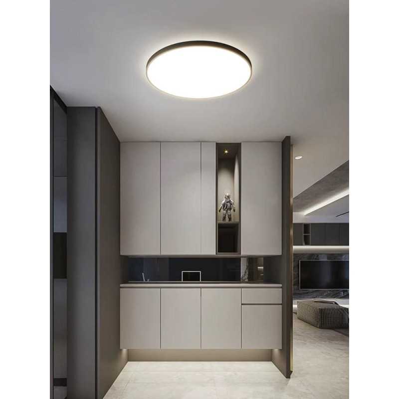 Plafonieră LED IP44 40W Ultra Slim – Lumină Puternică și Design Modern DS01-400MM-40W BK
