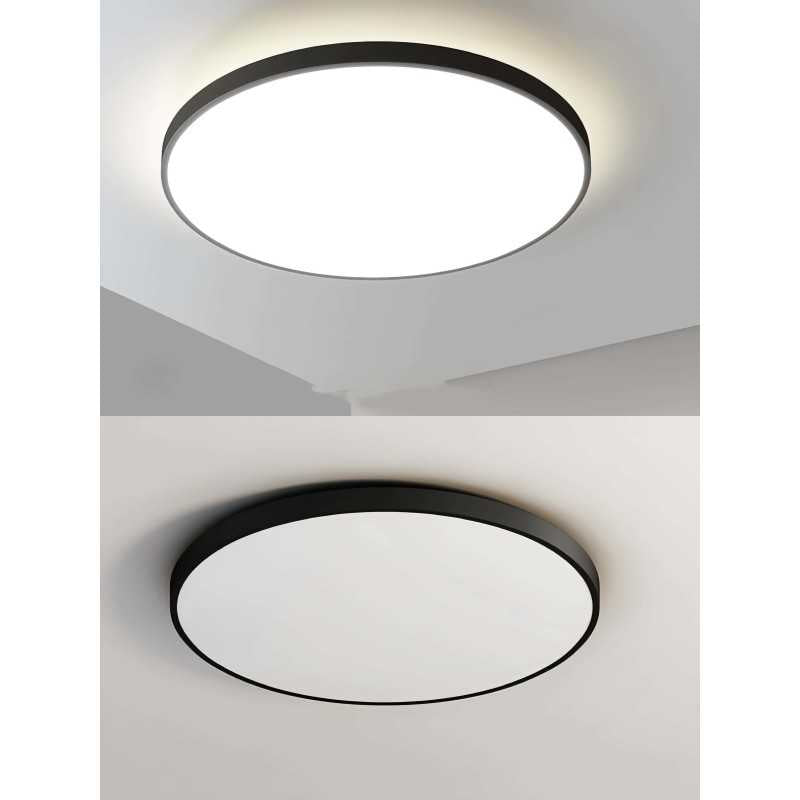 Plafonieră LED IP44 40W Ultra Slim – Lumină Puternică și Design Modern DS01-400MM-40W BK