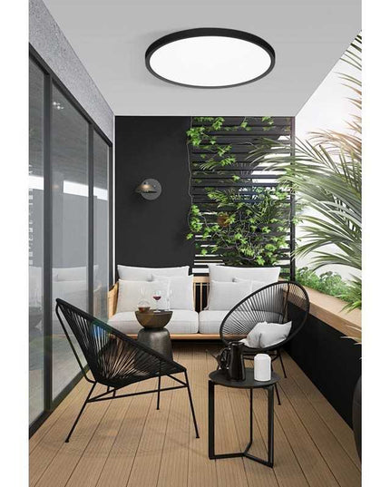 Plafonieră LED IP44 40W Ultra Slim – Lumină Puternică și Design Modern DS01-400MM-40W BK