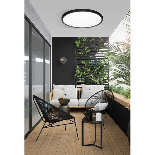 Plafonieră LED IP44 40W Ultra Slim – Lumină Puternică și Design Modern DS01-400MM-40W BK