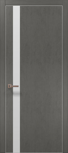 Ușă de interior PL-04 – design vertical cu sticlă aplicată