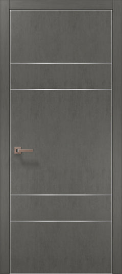 Ușă de interior PL-09 – design modern cu 4 inserții metalice