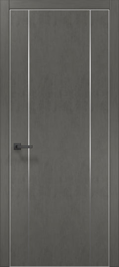 Ușă de interior PL-32 – design modern cu 2 inserții verticale din aluminiu