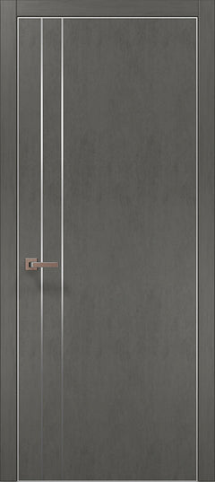 Ușă de interior PL-24 – eleganță modernă cu inserții verticale din aluminiu