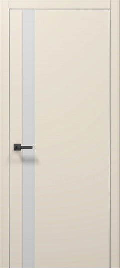 Ușă de interior PL-04 – design vertical cu sticlă aplicată