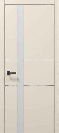 Ușă de interior PL-08 – design premium cu sticlă/oglindă aplicată vertical