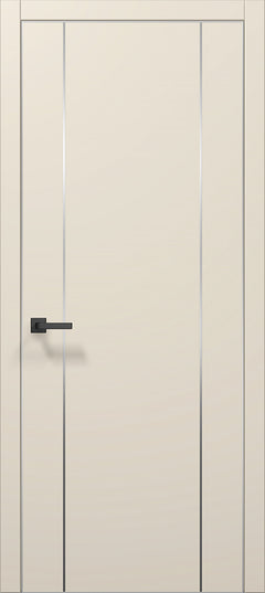 Ușă de interior PL-32 – design modern cu 2 inserții verticale din aluminiu