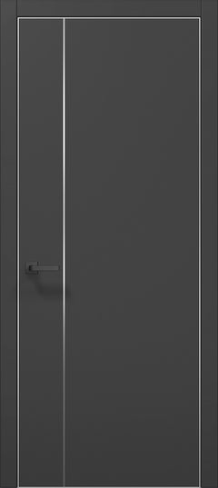 Ușă de interior PL-31 – design minimalist cu inserție verticală din aluminiu