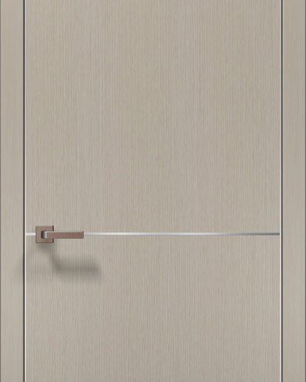 Ușă de interior PL-21 – design minimalist cu accent metalic