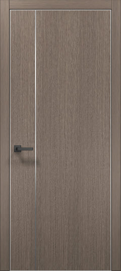 Ușă de interior PL-31 – design minimalist cu inserție verticală din aluminiu