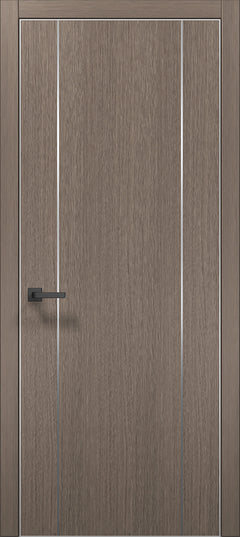 Ușă de interior PL-32 – design modern cu 2 inserții verticale din aluminiu
