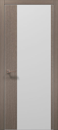 Ușă de interior PL-13 – design full plane cu sticlă aplicată