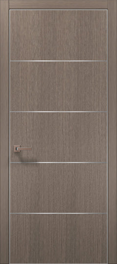 Ușă de interior PL-02 – design modern cu inserții metalice