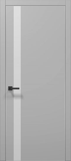 Ușă de interior PL-04 – design vertical cu sticlă aplicată