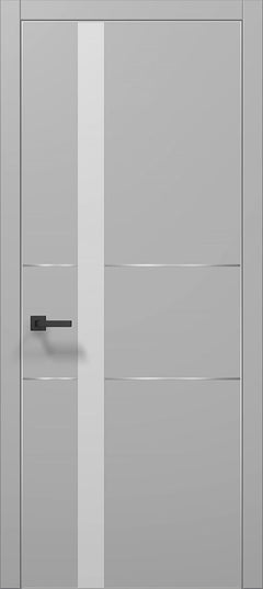 Ușă de interior PL-08 – design premium cu sticlă/oglindă aplicată vertical