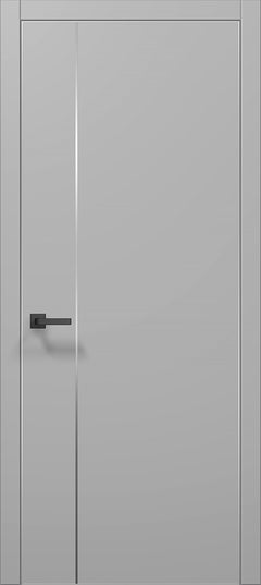 Ușă de interior PL-31 – design minimalist cu inserție verticală din aluminiu