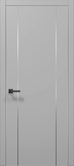 Ușă de interior PL-32 – design modern cu 2 inserții verticale din aluminiu