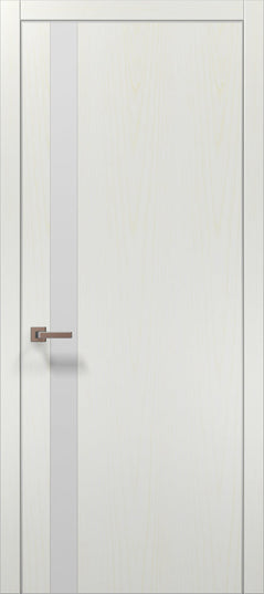 Ușă de interior PL-04 – design vertical cu sticlă aplicată