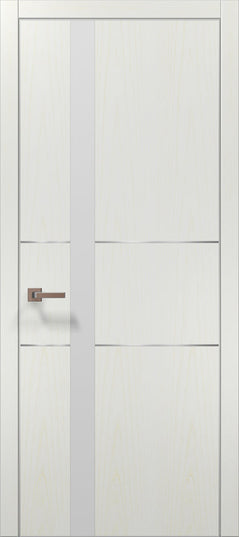 Ușă de interior PL-08 – design premium cu sticlă/oglindă aplicată vertical