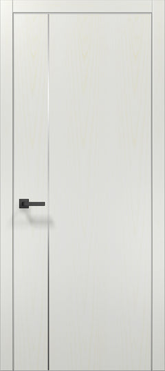 Ușă de interior PL-31 – design minimalist cu inserție verticală din aluminiu