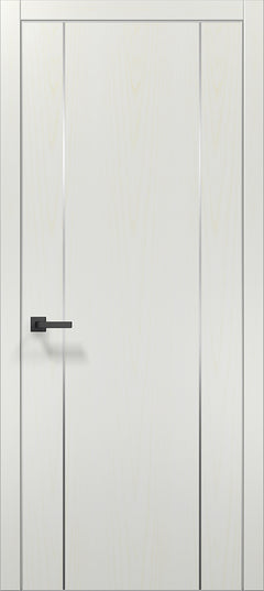Ușă de interior PL-32 – design modern cu 2 inserții verticale din aluminiu