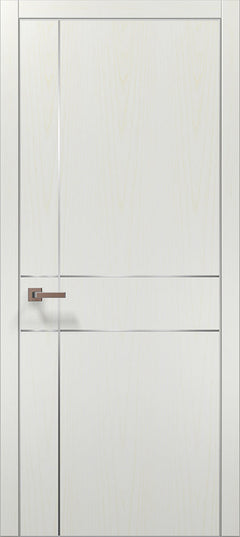Ușă de interior PL-30 – design geometric modern cu inserții aluminiu
