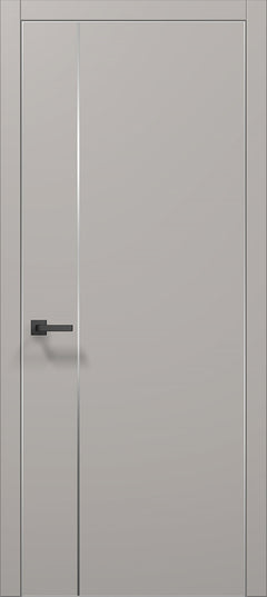Ușă de interior PL-31 – design minimalist cu inserție verticală din aluminiu