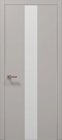 Ușă de interior PL 06 – Design modern cu bandă centrală din sticlă sau oglindă