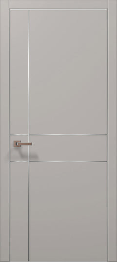 Ușă de interior PL-30 – design geometric modern cu inserții aluminiu