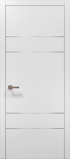 Ușă de interior PL-09 – design modern cu 4 inserții metalice
