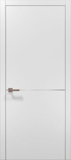 Ușă de interior PL-21 – design minimalist cu accent metalic