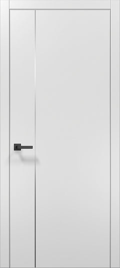 Ușă de interior PL-31 – design minimalist cu inserție verticală din aluminiu