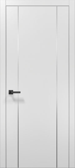 Ușă de interior PL-32 – design modern cu 2 inserții verticale din aluminiu